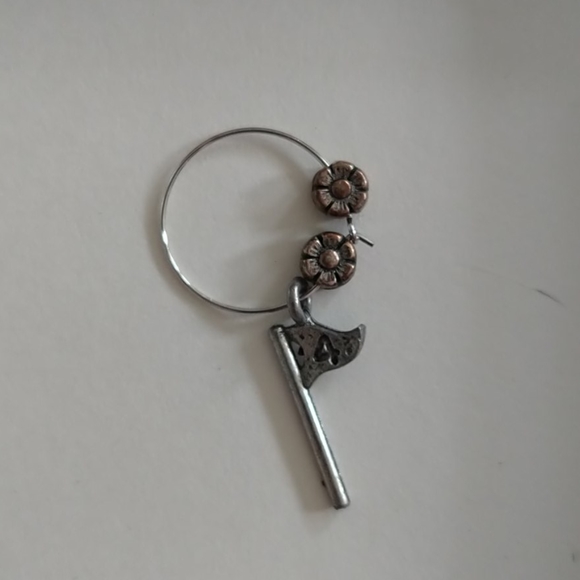 Golf🍷WINE Glass Charms ⛳ 6 gold & silver tone - Picture 3 of 8